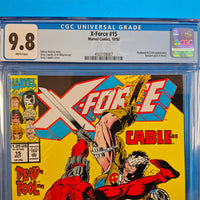 CGC 9.8 MINT ~ X-FORCE # 15 Deadpool 1992 Marvel 8007